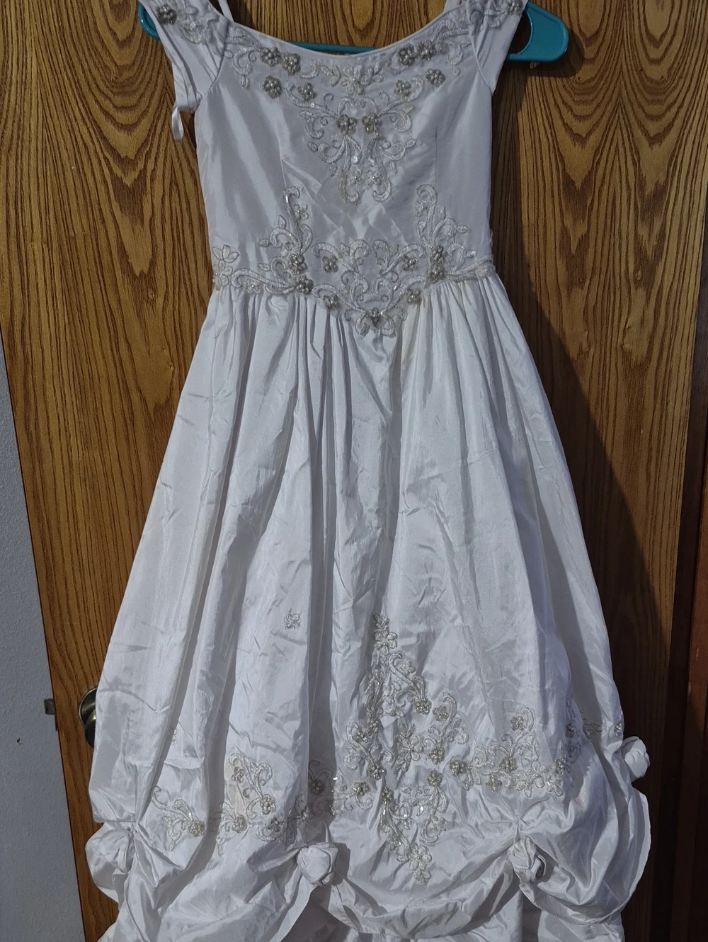 White Embroidered Girls' Special Occasion Dress